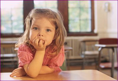 Little girl pensive